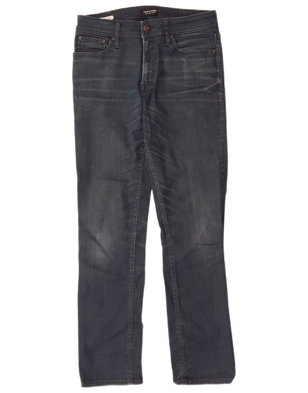 Męskie jeansy JACK & JONES Clark Straight W30 L29 Granatowe, bawełniane