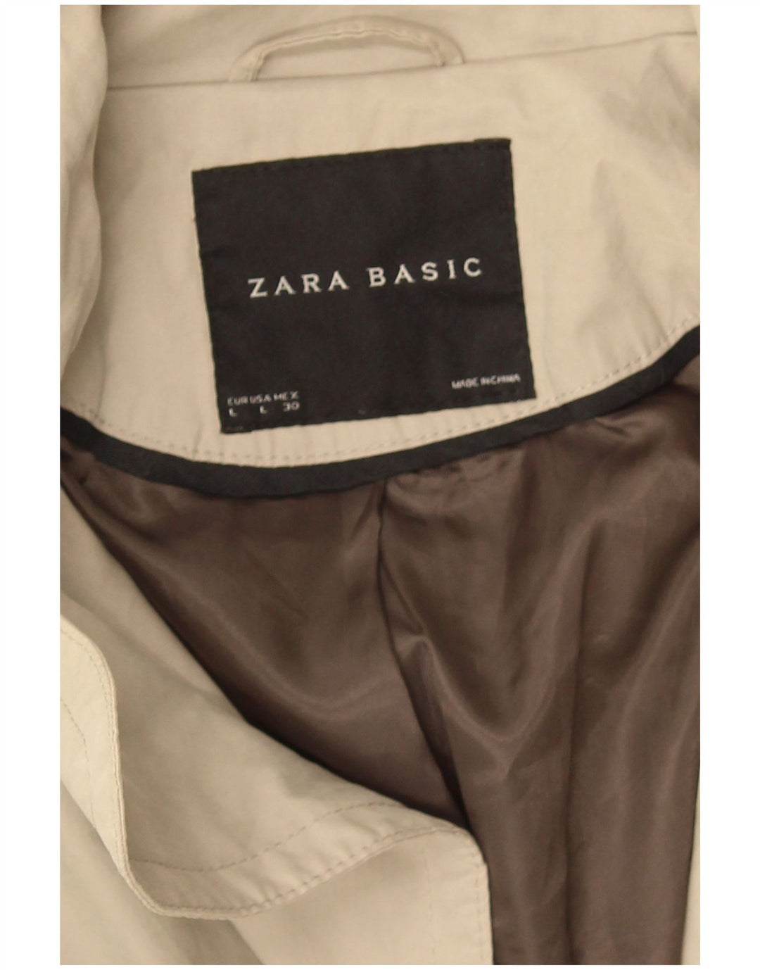 Trencz damski Zara UK 16, duży, beżowy