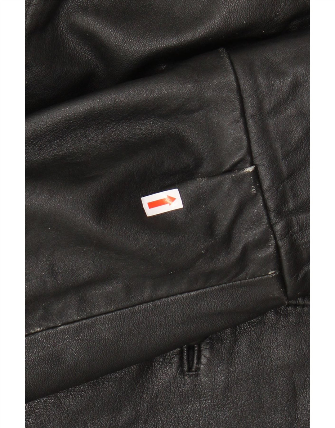 VINTAGE Womens Oversized Leather Coat EU 46 XL Black Animal Print Leather