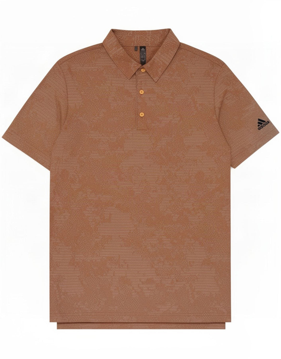 Męska koszulka polo Adidas, duża, brązowa, geometryczna, z poliestru