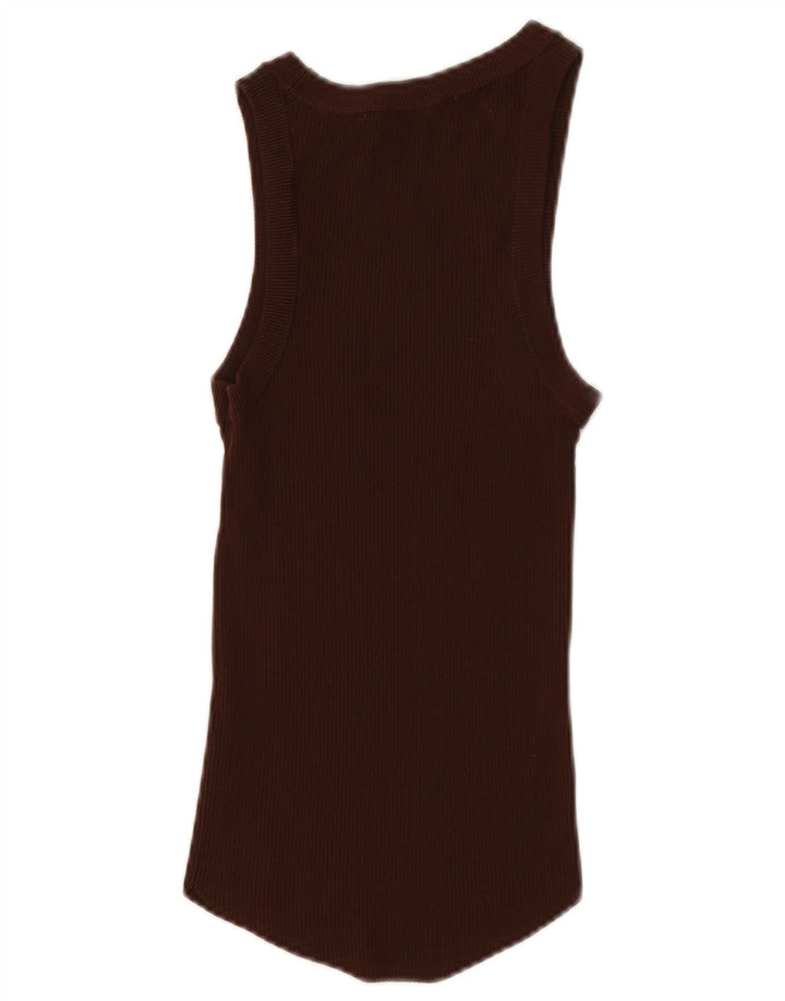 Top damski z kamizelką Zara UK 8 Small Brown wiskoza