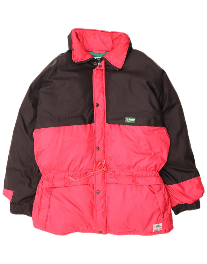 Męska ocieplana kurtka Dolomite UK 42 XL, różowy nylon z blokami kolorów