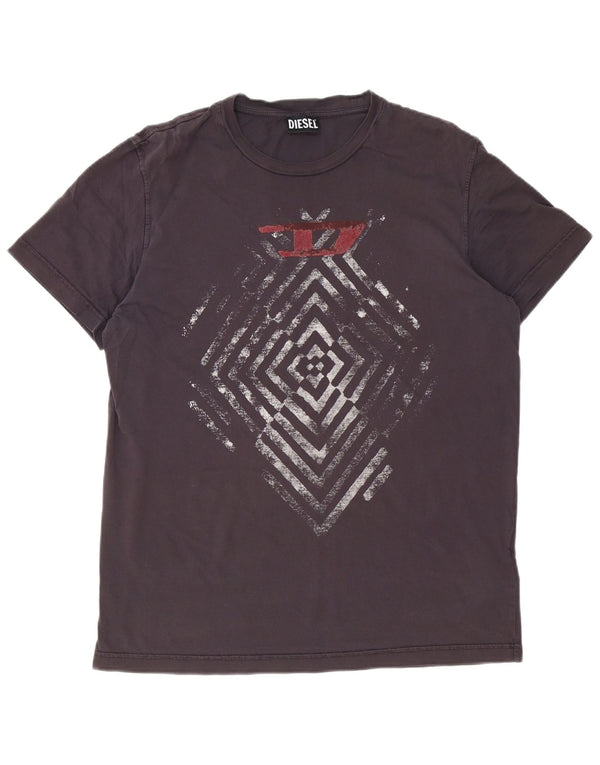 T-shirt męski Diesel XL, brązowy, bawełniany