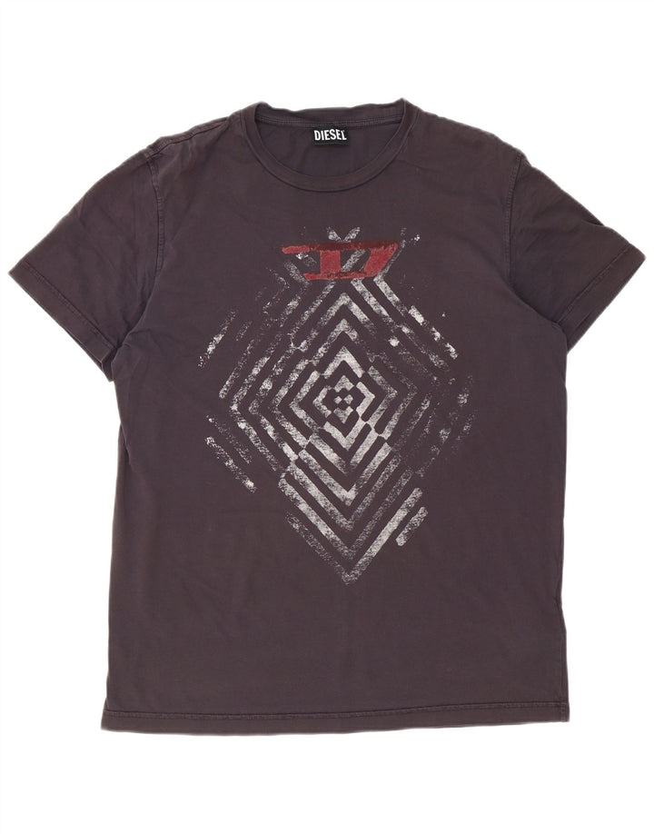 T-shirt męski Diesel XL, brązowy, bawełniany