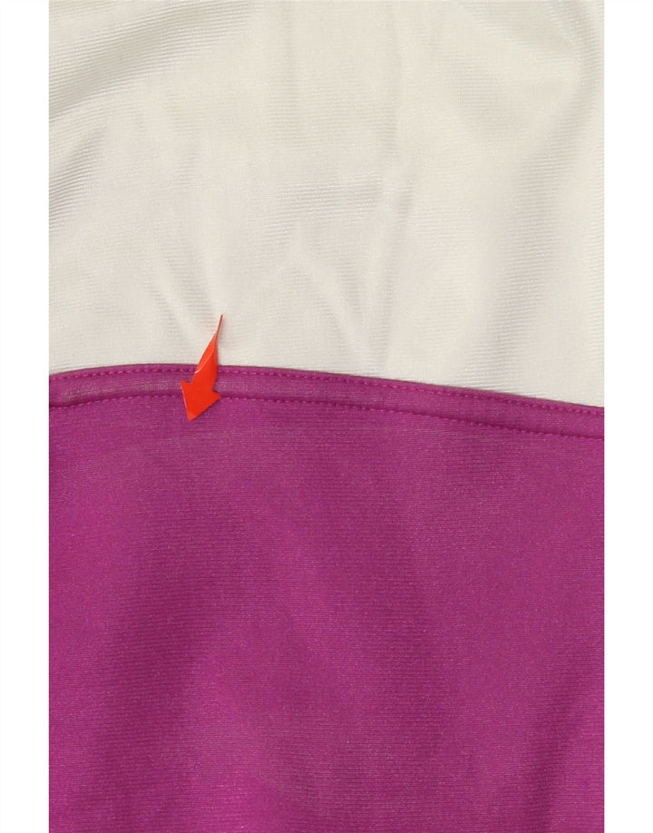 Damska kurtka dresowa ASICS IT 46 z dużym fioletowym blokiem kolorów