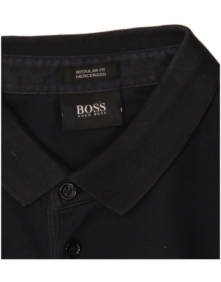 Męska koszulka polo o regularnym kroju Hugo Boss, średnia czarna