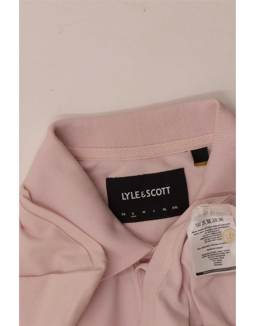 Męska koszulka polo Lyle & Scott, mała, różowa, bawełniana