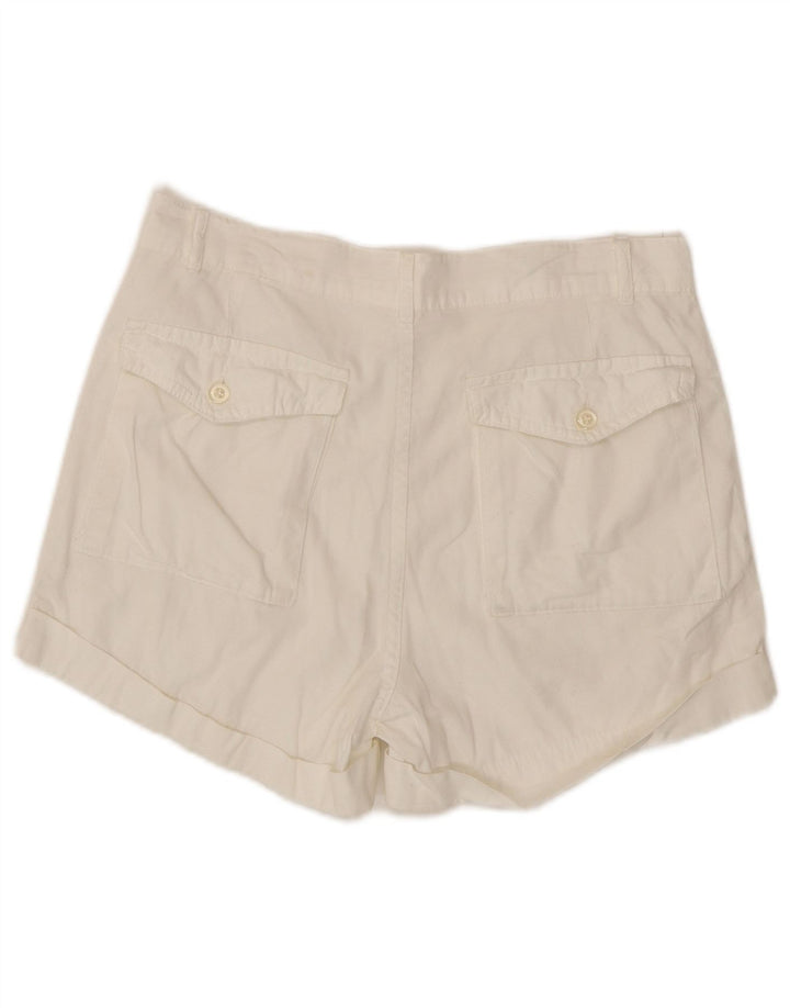 SIX Womens Pegged Cargo Shorts W30 Medium White
