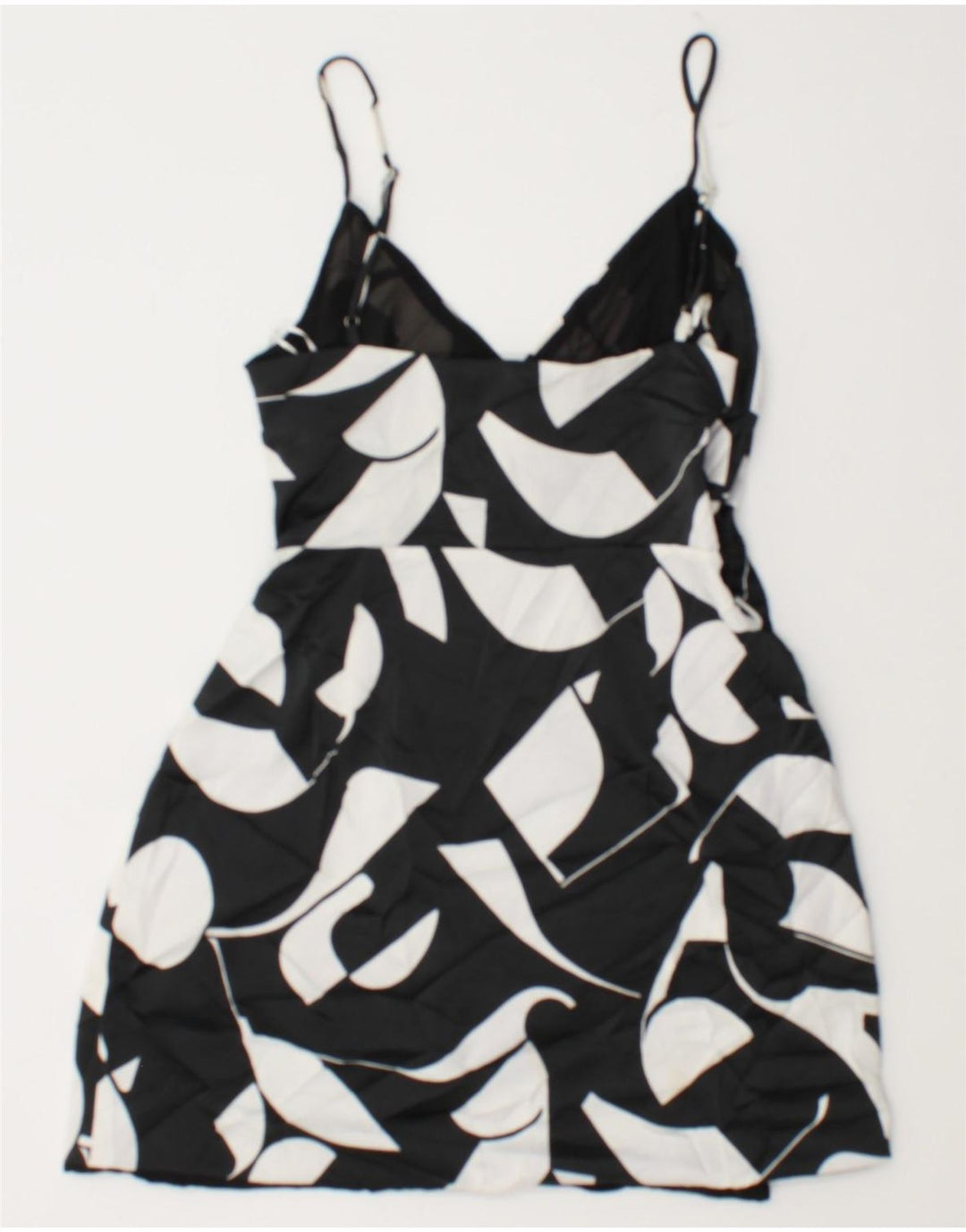Damska mini sukienka Zara UK 8, mała, czarna, geometryczna