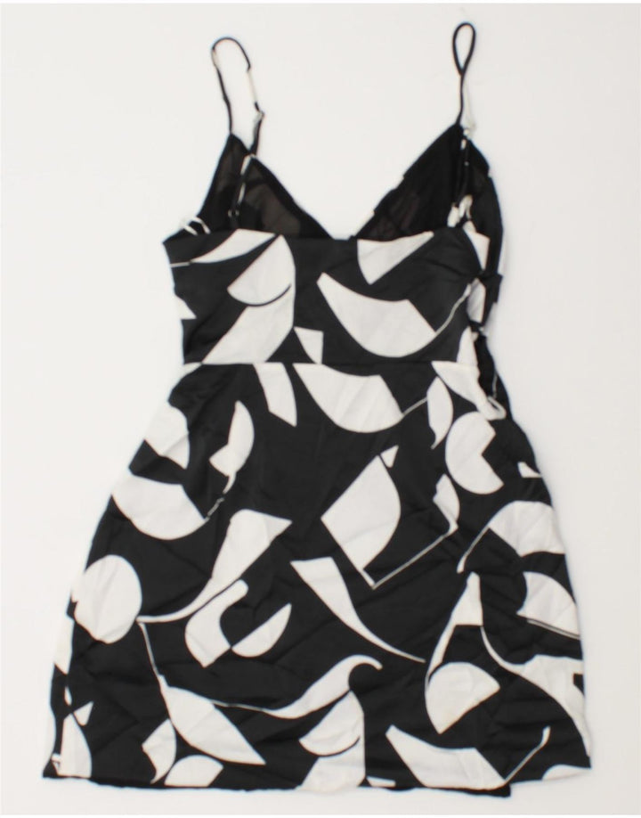 Damska mini sukienka Zara UK 8, mała, czarna, geometryczna