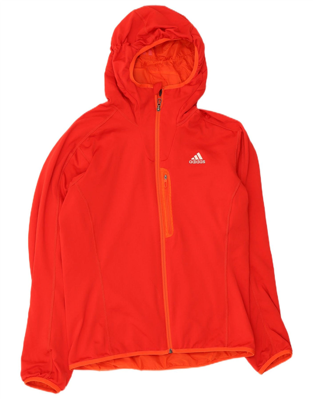 Adidas Męska dwustronna kurtka z kapturem UK 40/42 Średni pomarańczowy nylon
