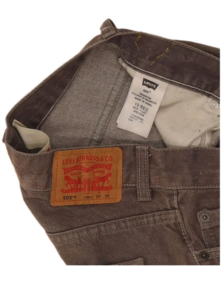 Damskie jeansy Levi's 505 Regular Straight W25 L25 Szara bawełna