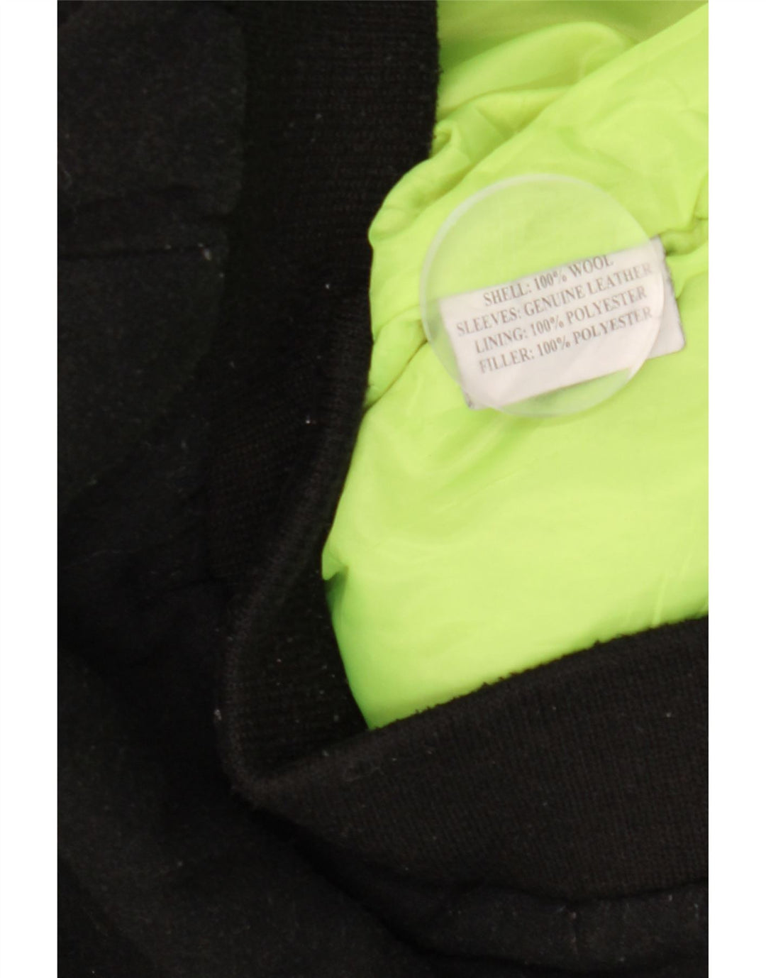 Męska kurtka bomber z grafiką Dolly Noire UK 40, duża czarna wełna