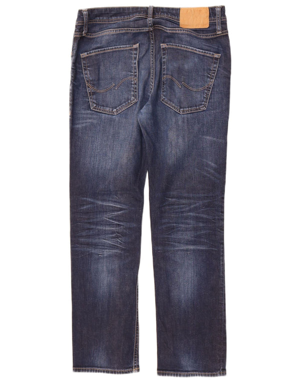 Męskie jeansy Jack & Jones Clark Straight W32 L30 Niebieskie bawełniane