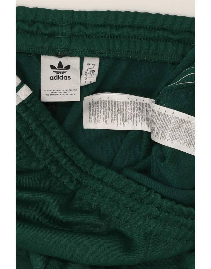 Męskie spodnie dresowe Adidas, duże, zielone, poliestrowe