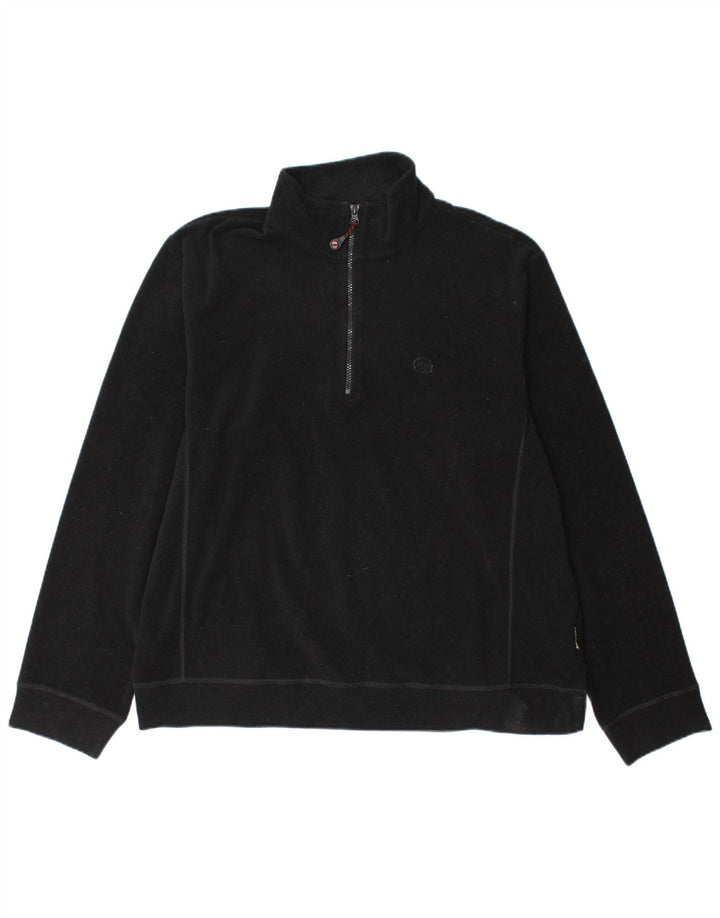 Męski sweter polarowy Sergio Tacchini z zamkiem błyskawicznym XL, czarny poliester