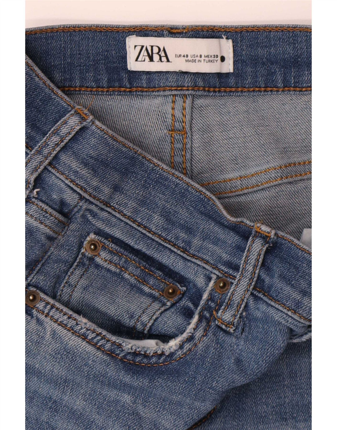Damskie proste dżinsy Zara EU 40 Medium W30 L27 Niebieskie