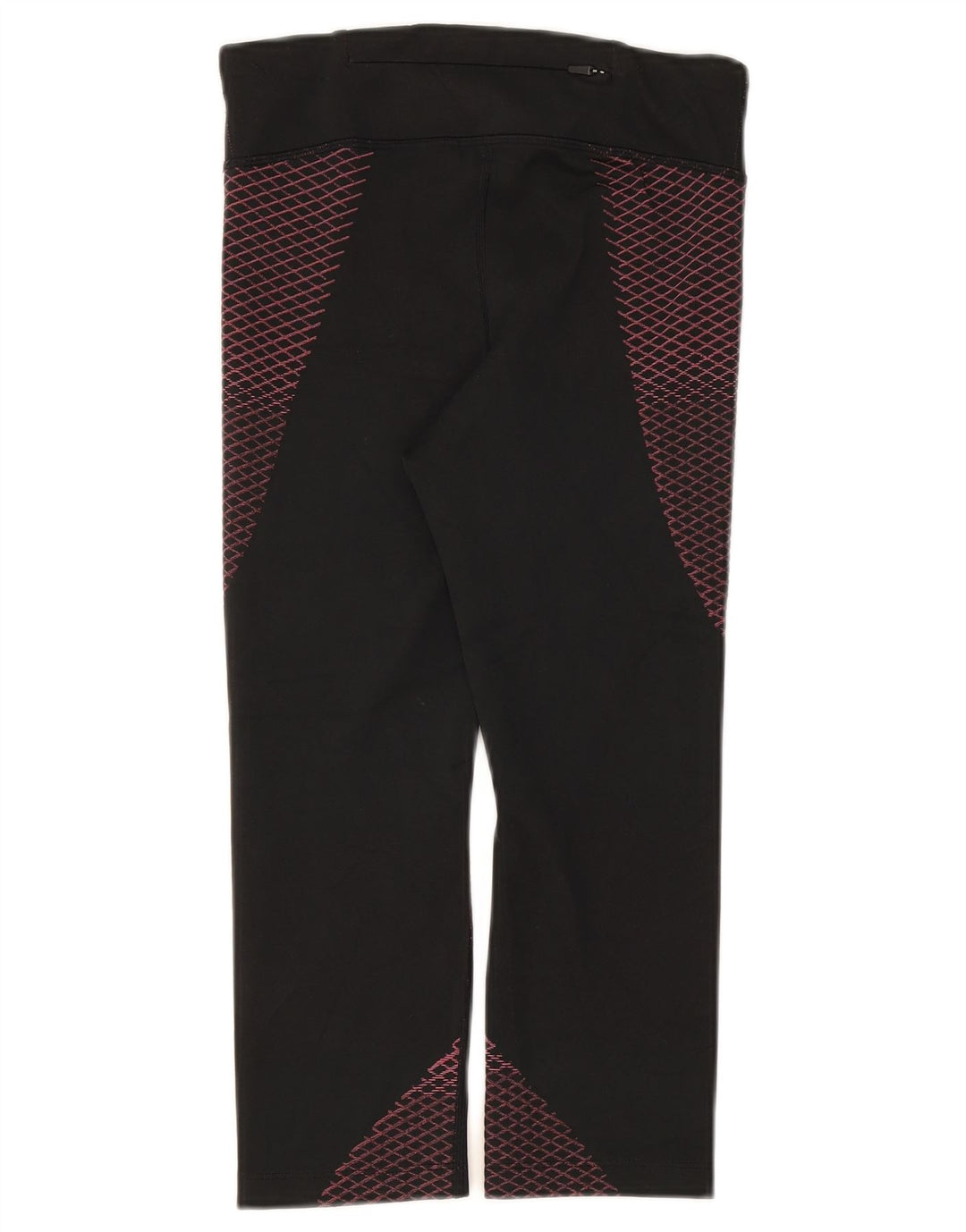 Damskie legginsy Nike Dri Fit Capri UK 8, mały, czarny, geometryczny poliester