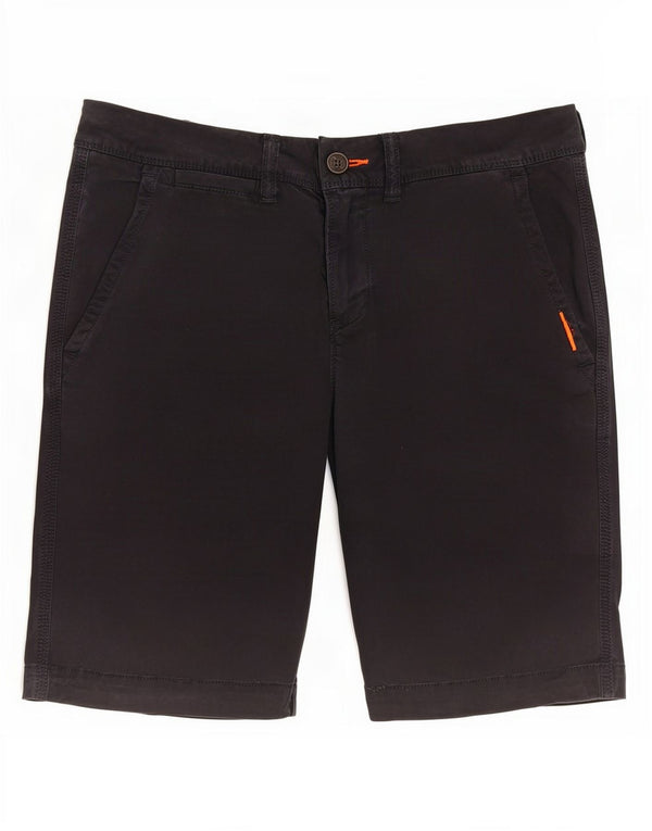 Męskie spodenki chino Superdry Slim Fit W30, średnia czarna bawełna