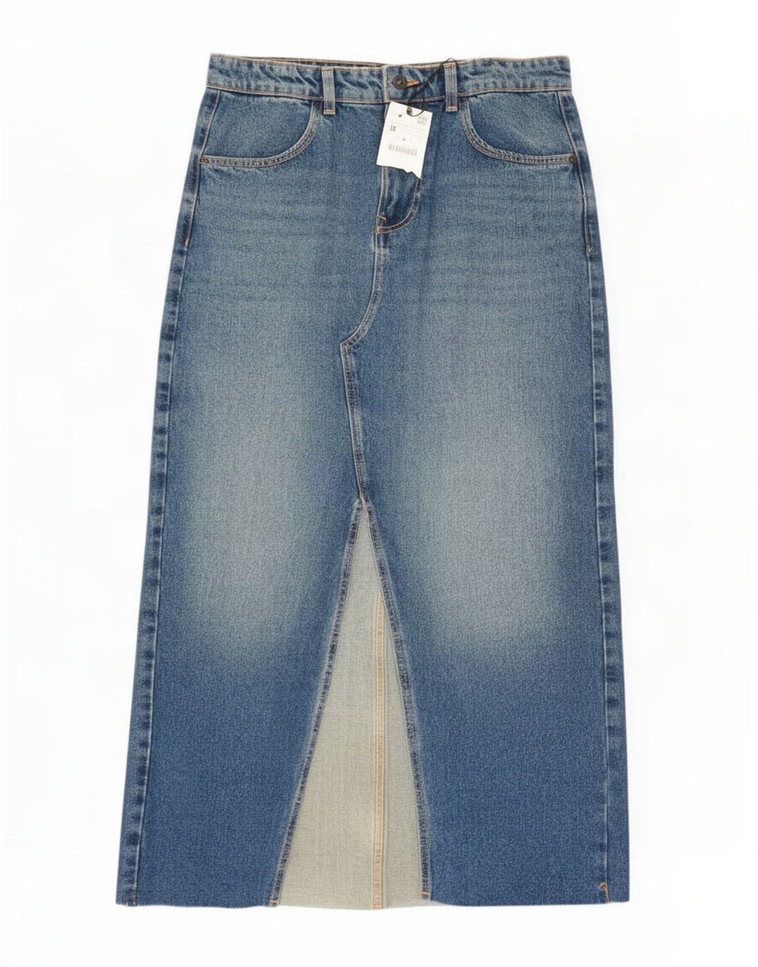 Damska spódnica jeansowa Maxi Zara, średnia W28, niebieska bawełna