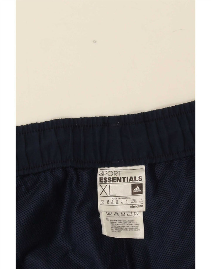 Męskie spodenki sportowe Adidas Climalite XL granatowe, poliestrowe