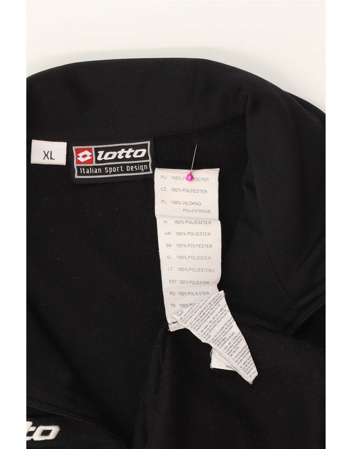 Męski dres z zamkiem błyskawicznym Lotto Top XL Czarny poliester sportowy