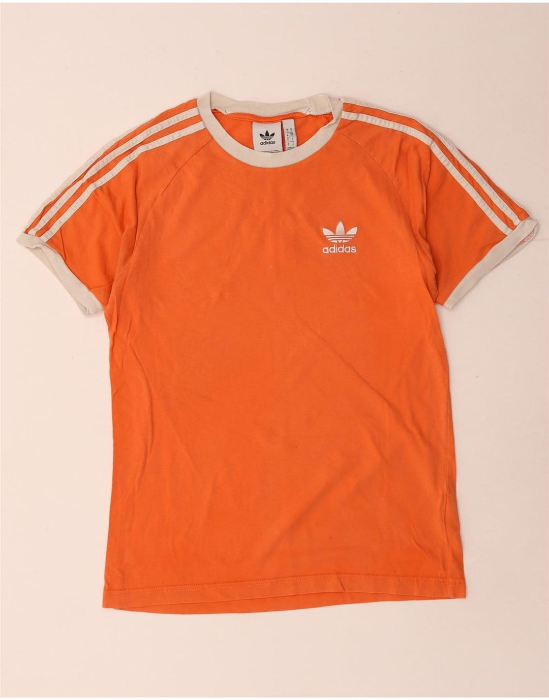 Adidas Męski T-Shirt Top Mały Pomarańczowy Bawełniany