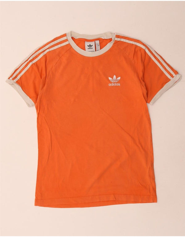 Adidas Męski T-Shirt Top Mały Pomarańczowy Bawełniany