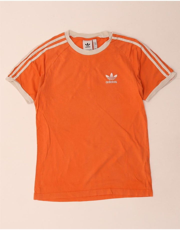 Adidas Męski T-Shirt Top Mały Pomarańczowy Bawełniany