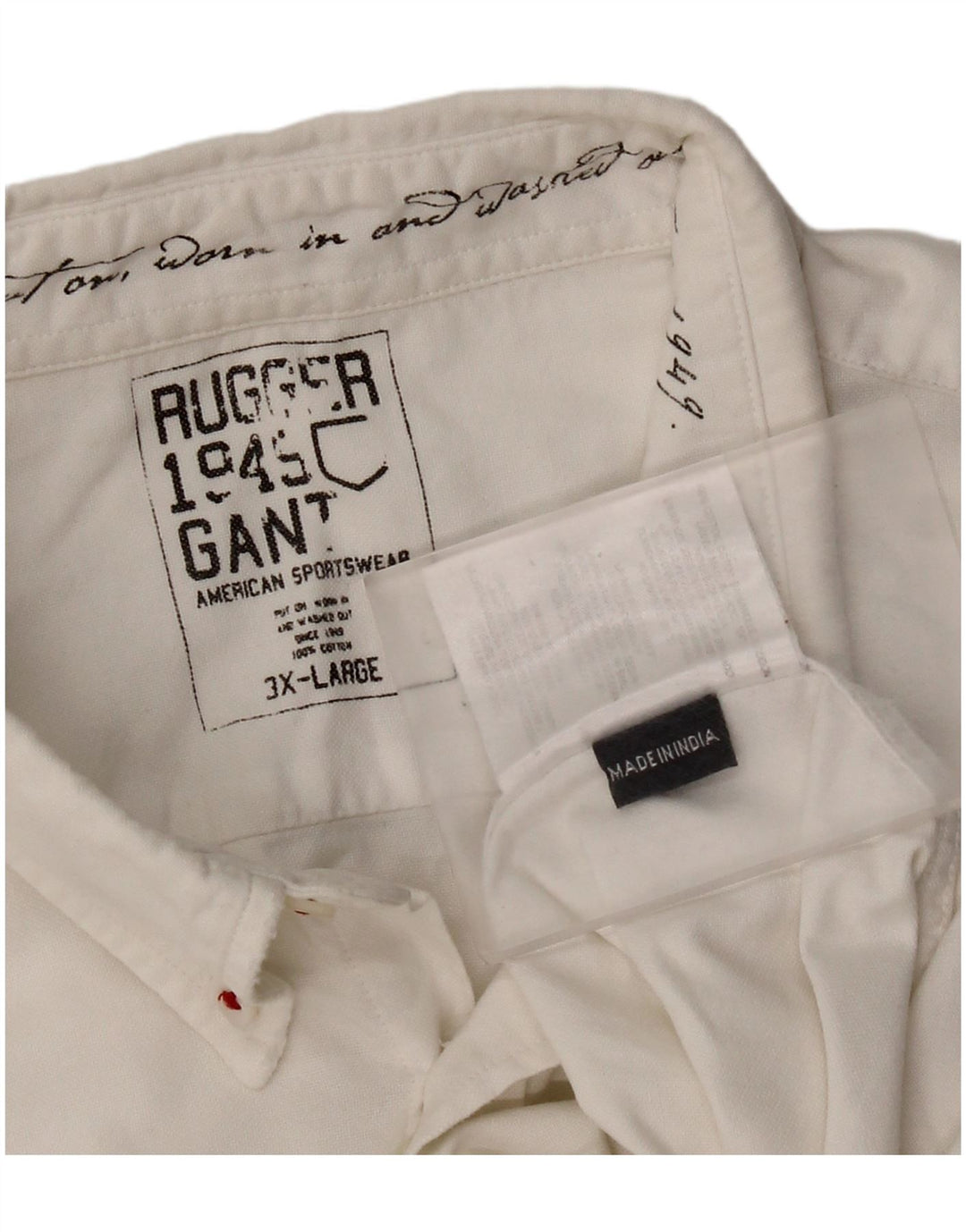 Koszula męska Gant 3XL z bawełny w kolorze złamanej bieli