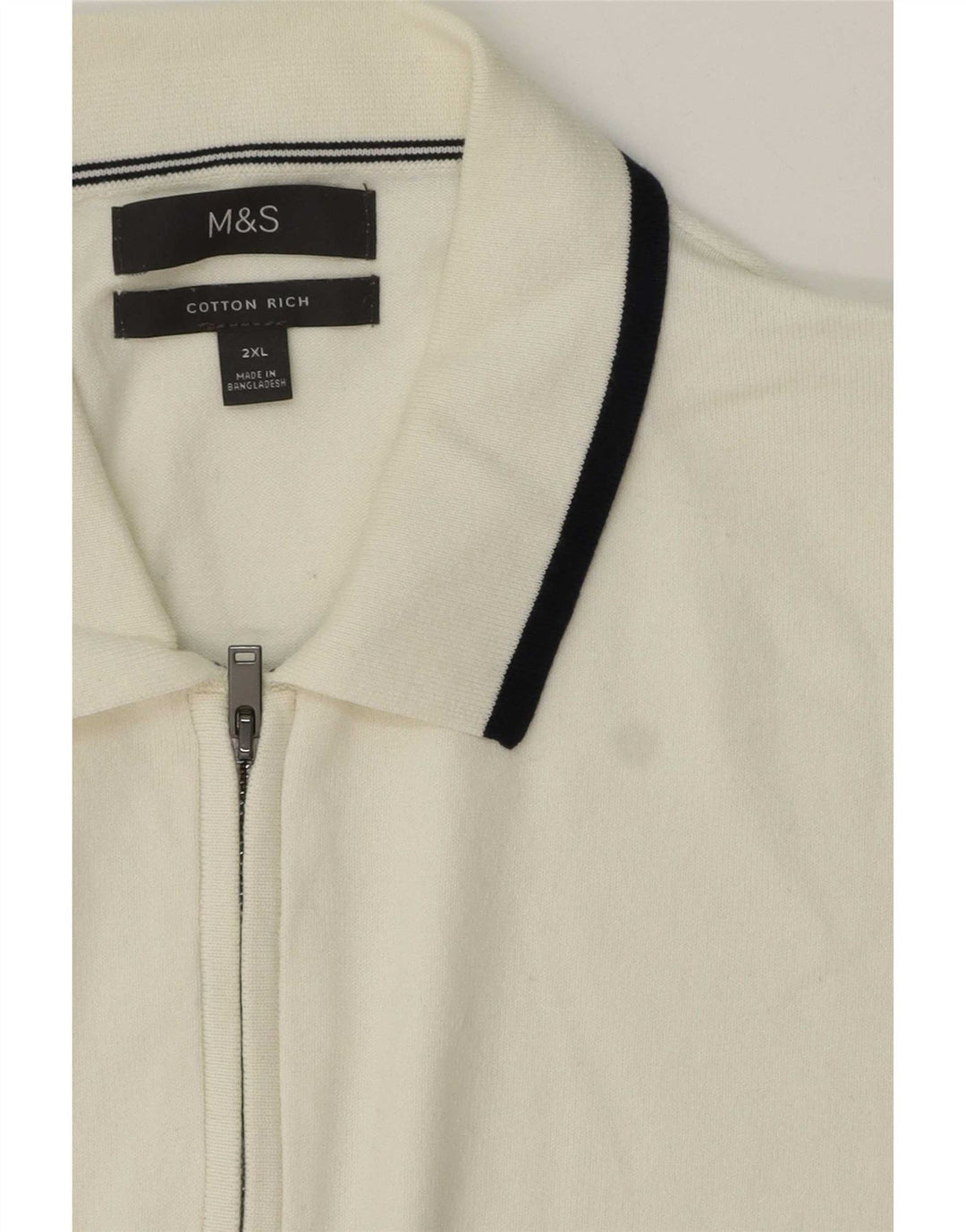 Marks & Spencer Męski sweter polo 2XL w białe paski