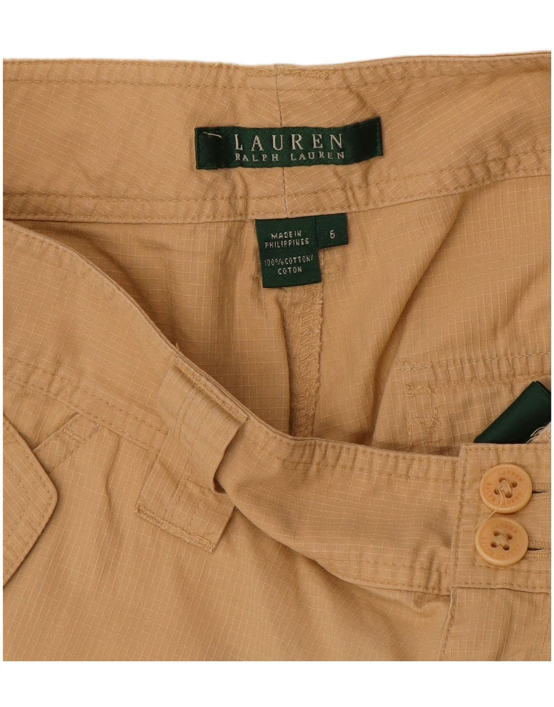 RALPH LAUREN Womens Straight Cargo Trousers US 6 Medium W32 L26 Beige