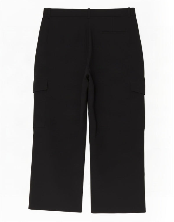 Marks & Spencer Damskie Spodnie Cargo z wysokim stanem UK 20 2XL W38 L30 Czarne