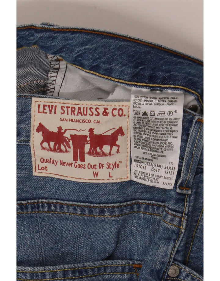 Męskie proste dżinsy Levi's W34 L32 Niebieskie bawełniane