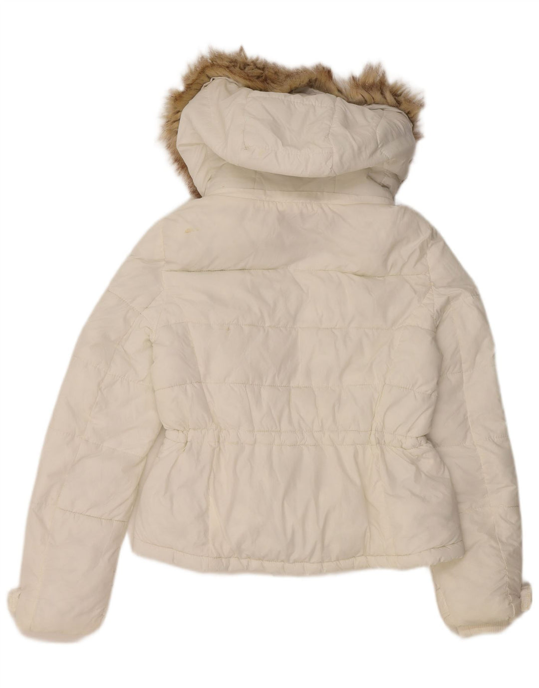 Damska ocieplana kurtka z kapturem Zara UK 10 Small White Poliamid