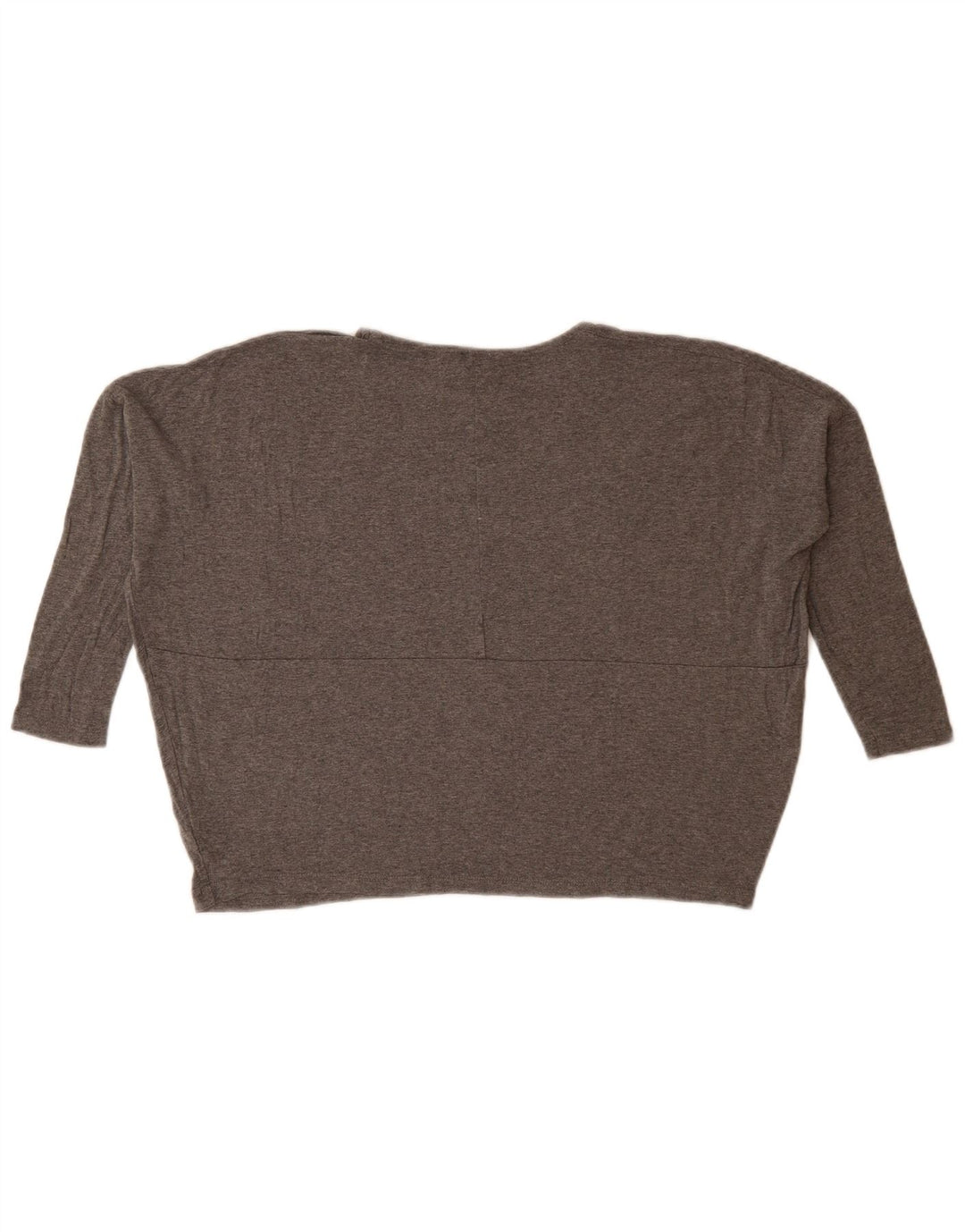 DACK'S Womens Oversized Top 3/4 Sleeve UK 10 Small Grey Viscose