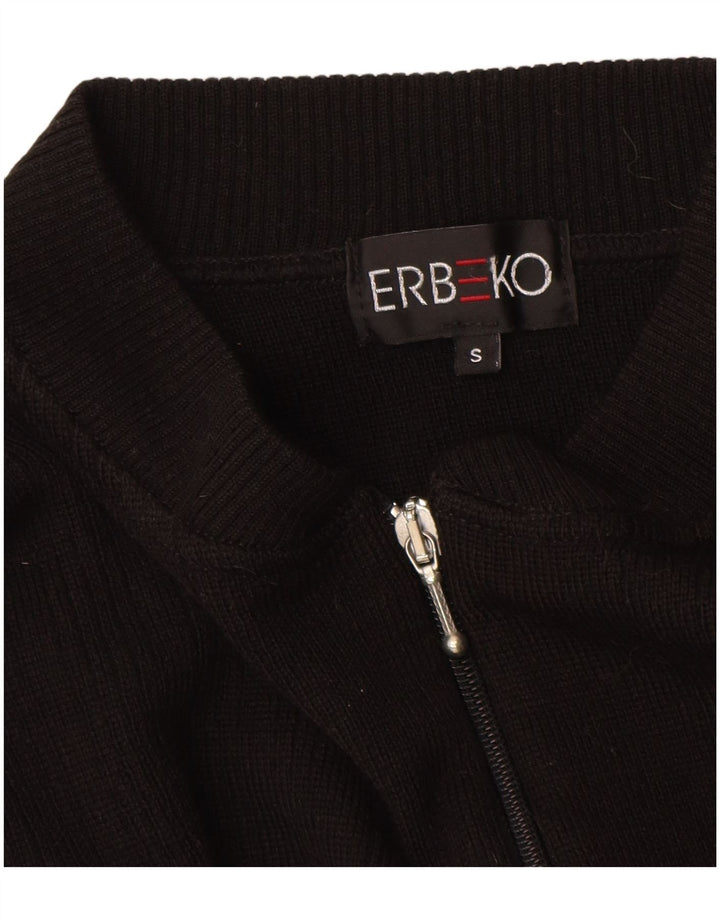 Sweter męski w stylu vintage, mały, czarny, wełniany