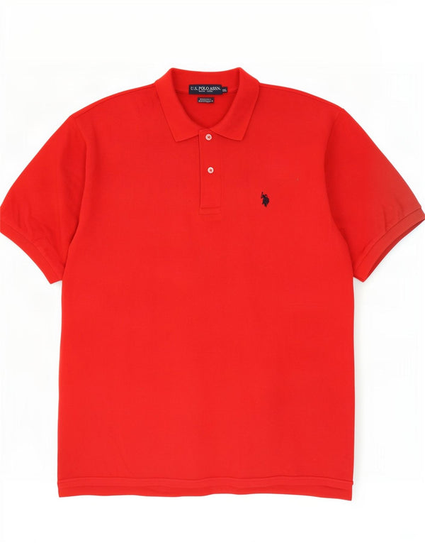 US Polo Assn. Męska koszulka polo 2XL, czerwona, bawełniana