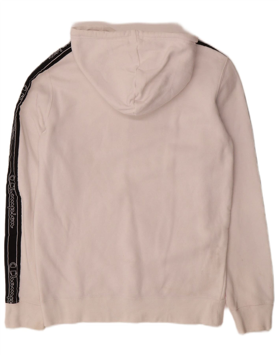 Męski sweter z kapturem i grafiką CHAMPION, mały, biały, z blokami kolorów