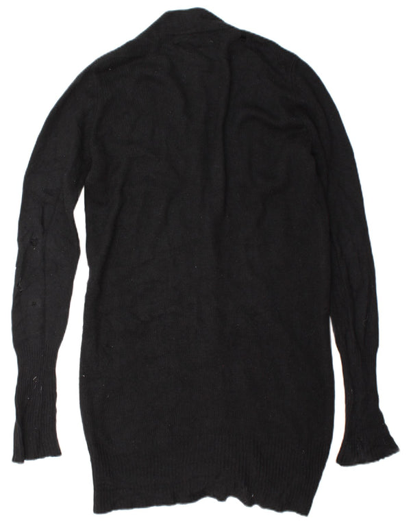 Damski sweter o przedłużonym fasonie Zara UK 14, średni czarny jedwab