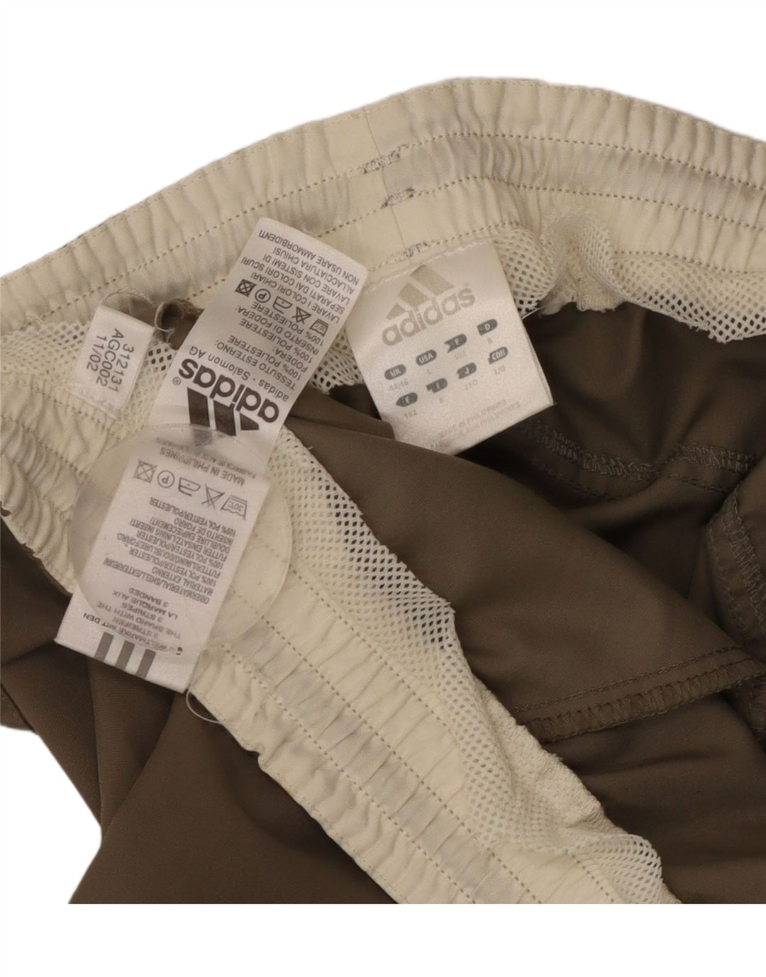 Męskie spodnie dresowe ADIDAS UK 44/46, duże, beżowy poliester