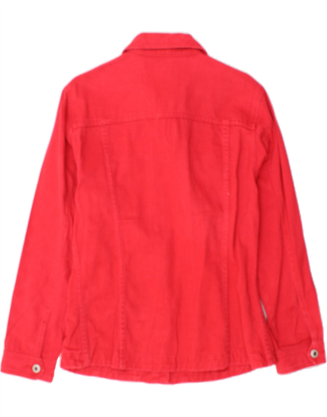 C&A Womens Denim Jacket UK 14 Large Red Cotton Vintage C&A and Second-Hand C&A from Messina Hembry 