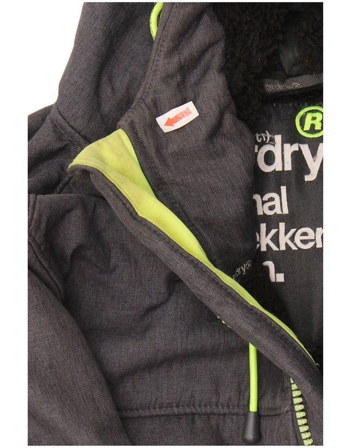 Damska kurtka wiatrówka Superdry Windtrekker UK 16, duży, szary poliester