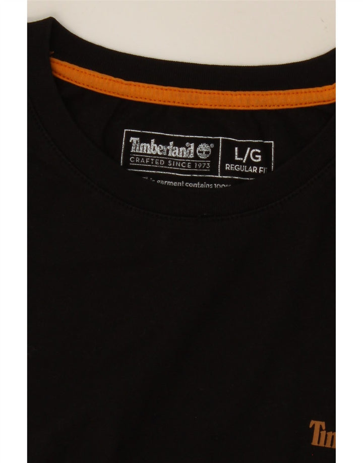 T-shirt męski TIMBERLAND o regularnym kroju, duży, czarny
