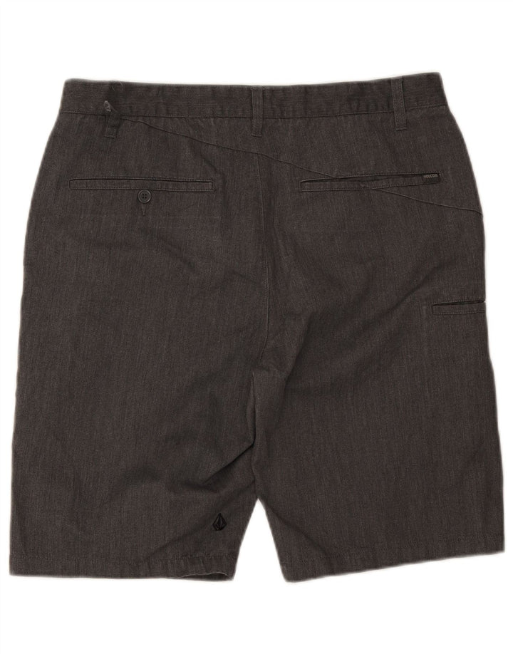 Męskie spodenki chino Volcom W34, duże, szare, z bawełny w cętki