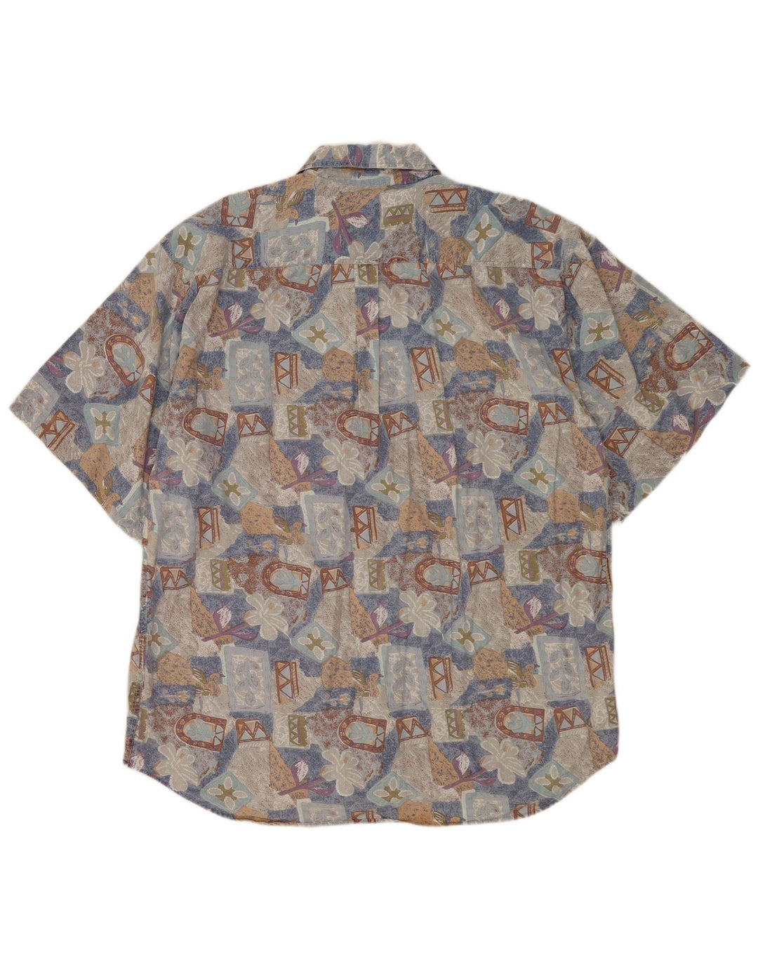 FILA Męska koszula z krótkim rękawem 2XL, wielokolorowa, bawełniana w kwiaty