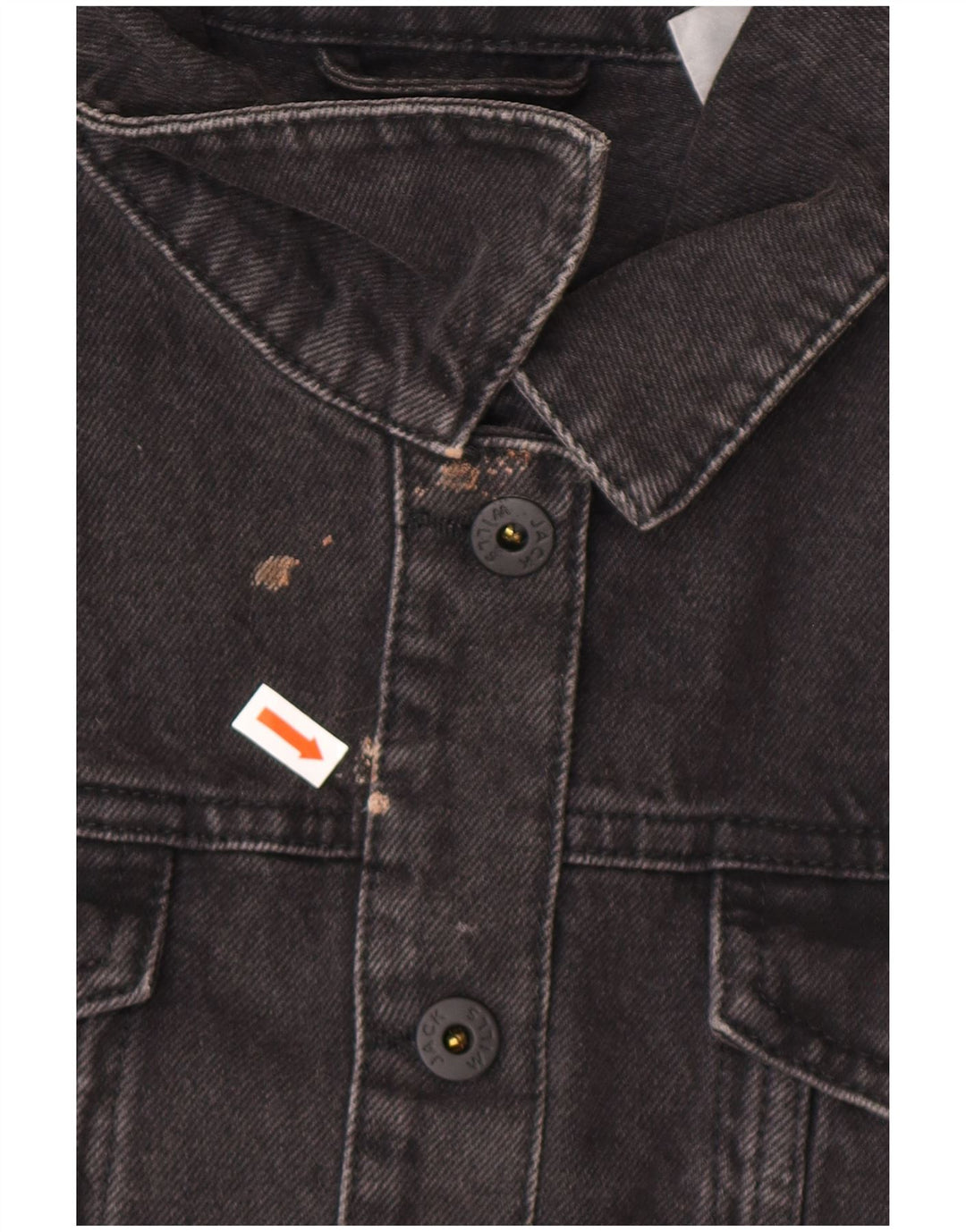 JACK WILLS Damska kurtka dżinsowa oversize UK 10, mała, szara, bawełniana