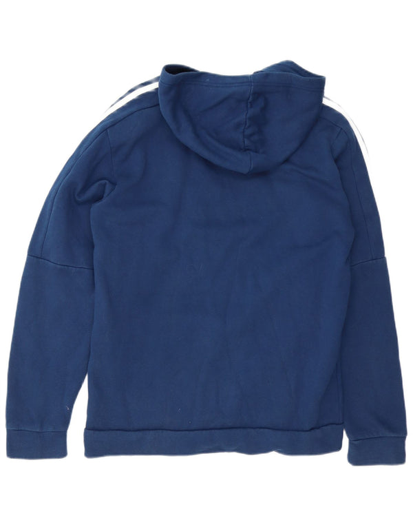 Adidas Męska bluza z kapturem, mała, granatowa, bawełniana