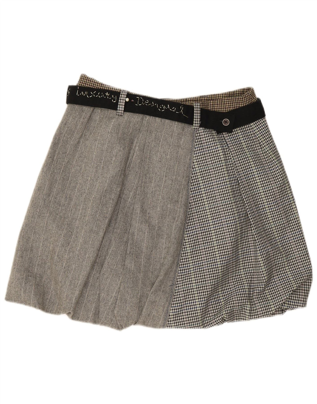 Damska spódnica bąbelkowa DESIGUAL EU 42 duża W30 szary patchworkowy poliester