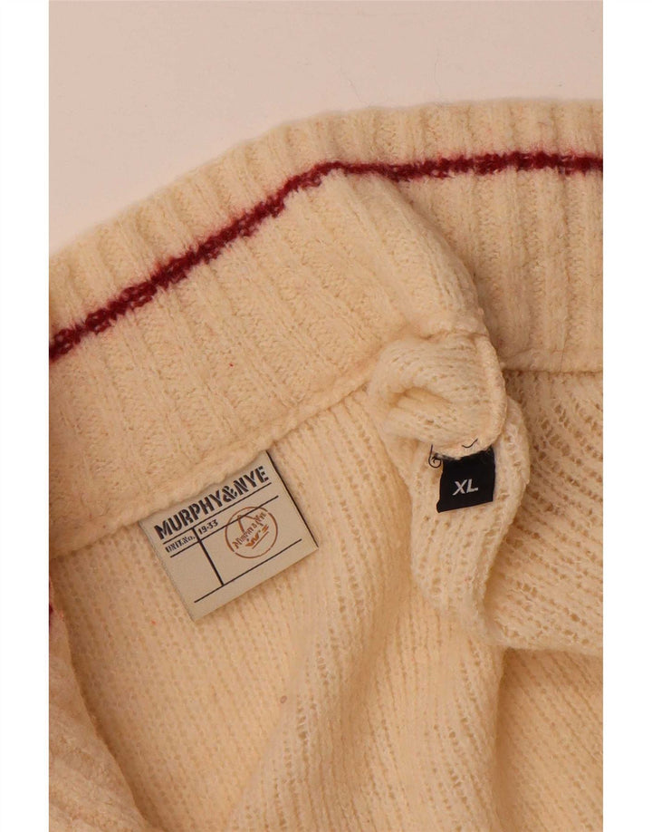 Męski sweter rozpinany Murphy & Nye XL w kolorze złamanej bieli